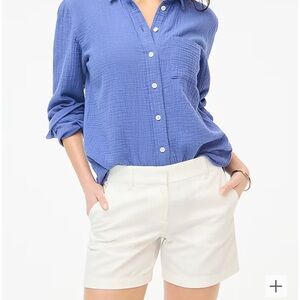 NWT J Crew 5" classic chino short white size 0
